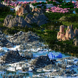 Royaks - 8000x8000 | 1.20+ | Landscape & Survival Map | Dungeon & Custom сave |