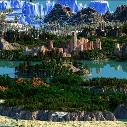 Pollix - 8000x8000 | 1.19+ | Landscape & Survival Map | Dungeon & Custom сave |
